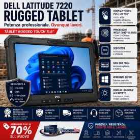 Tablet Rugged Ricondizionato DELL Latitude 7220 11.6" Touch