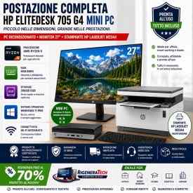 PC Ricondizionato Computer Completo HP 705 G4 AMD RYZEN 5 27"