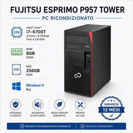 Pc Ricondizionato Fujitsu Esprimo P957 Tower Core i7