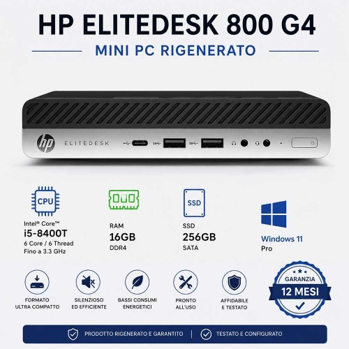 Mini Pc Ricondizionato HP EliteDesk 800 G4 i5