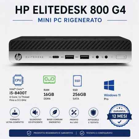Mini Pc Ricondizionato HP EliteDesk 800 G4 i5