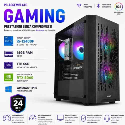 PC Computer Gaming Assemblato Core i5-12400F