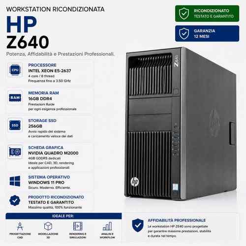 WORKSTATION HP RICONDIZIONATA NVIDIA QUADRO M2000