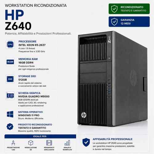 WORKSTATION RICONDIZIONATA HP Z640 INTEL XEON QUADRO M5000