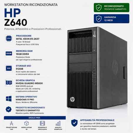 WORKSTATION RICONDIZIONATA HP Z640 INTEL XEON QUADRO M5000