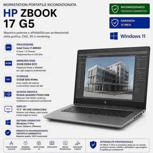 Workstation Portatile Ricondizionata HP Zbook 17 G5
