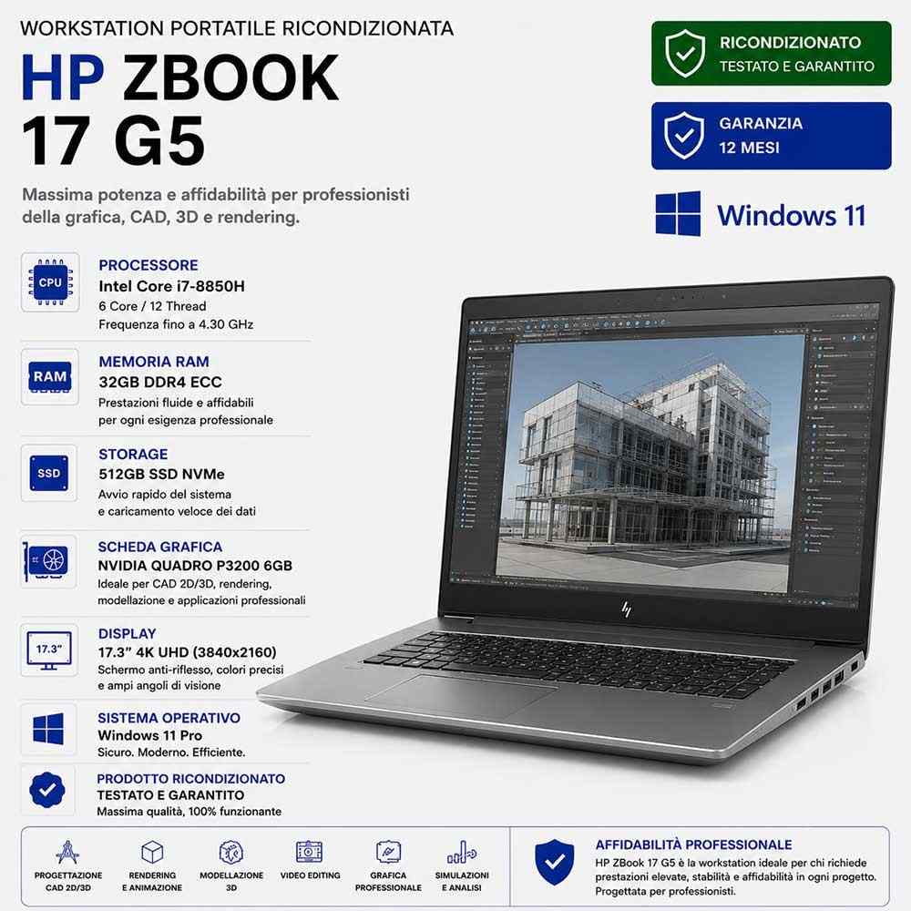 Workstation Portatile Ricondizionata HP Zbook 17 G5