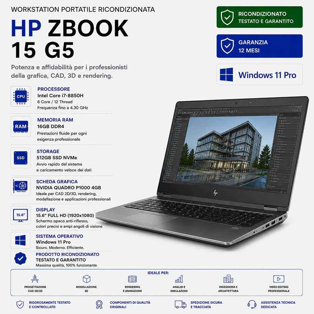 Workstation Portatile Ricondizionata Hp Zbook 15 G5