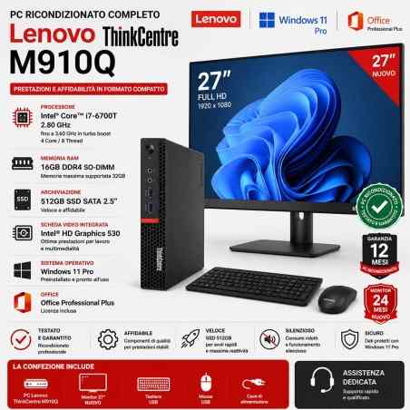 PC Ricondizionato Completo Lenovo ThinkCentre M700 i7 27"