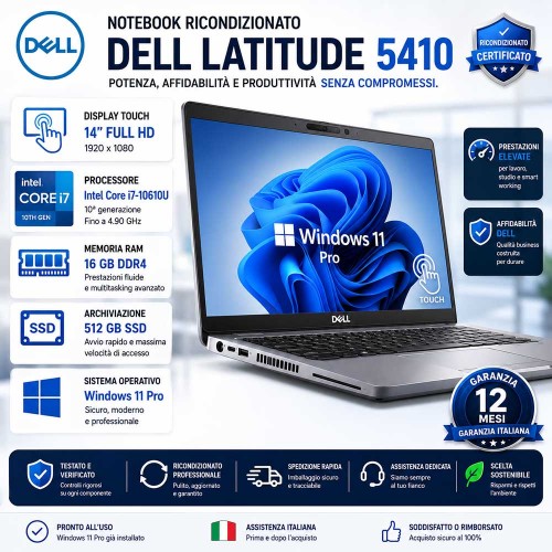 Notebook Ricondizionato Dell Latitude 5410 i7-10610U