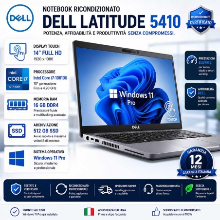 Notebook Ricondizionato Dell Latitude 5410 i7-10610U