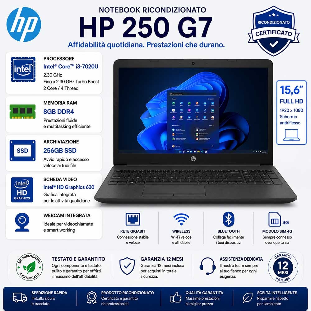 Notebook Ricondizionato HP 250 G7
