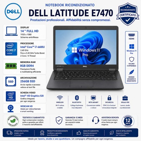 NOTEBOOK RICONDIZIONATO i7 Dell Latitude E7470