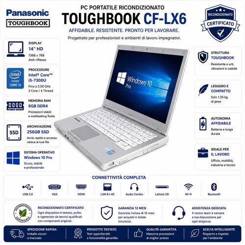 Pc Portatile Ricondizionato Panasonic Toughbook CF-LX6