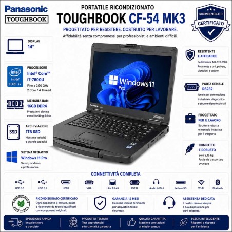 Portatile Ricondizionato Panasonic Toughbook CF-54 i7