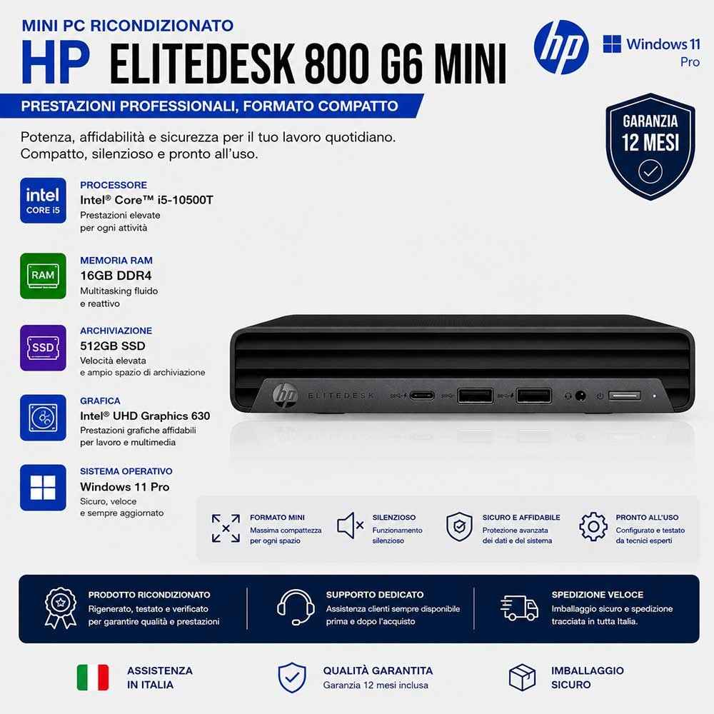 Mini Pc Ricondizionato | Computer HP EliteDesk 800 G6