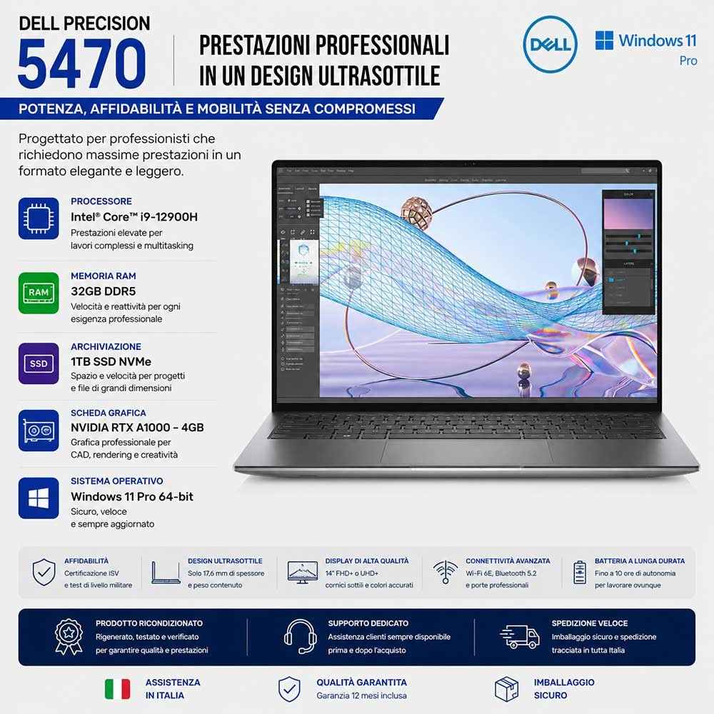 Workstation Portatile DELL PRECISION 5470 i9-12900H