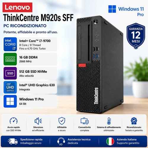 Pc RICONDIZIONATO Lenovo ThinkCentre M920s SFF Core i7