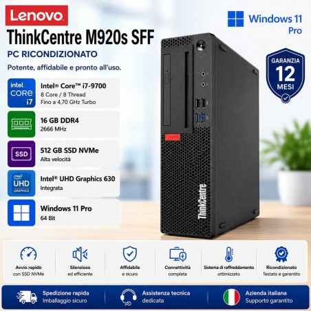 Pc RICONDIZIONATO Lenovo ThinkCentre M920s SFF Core i7