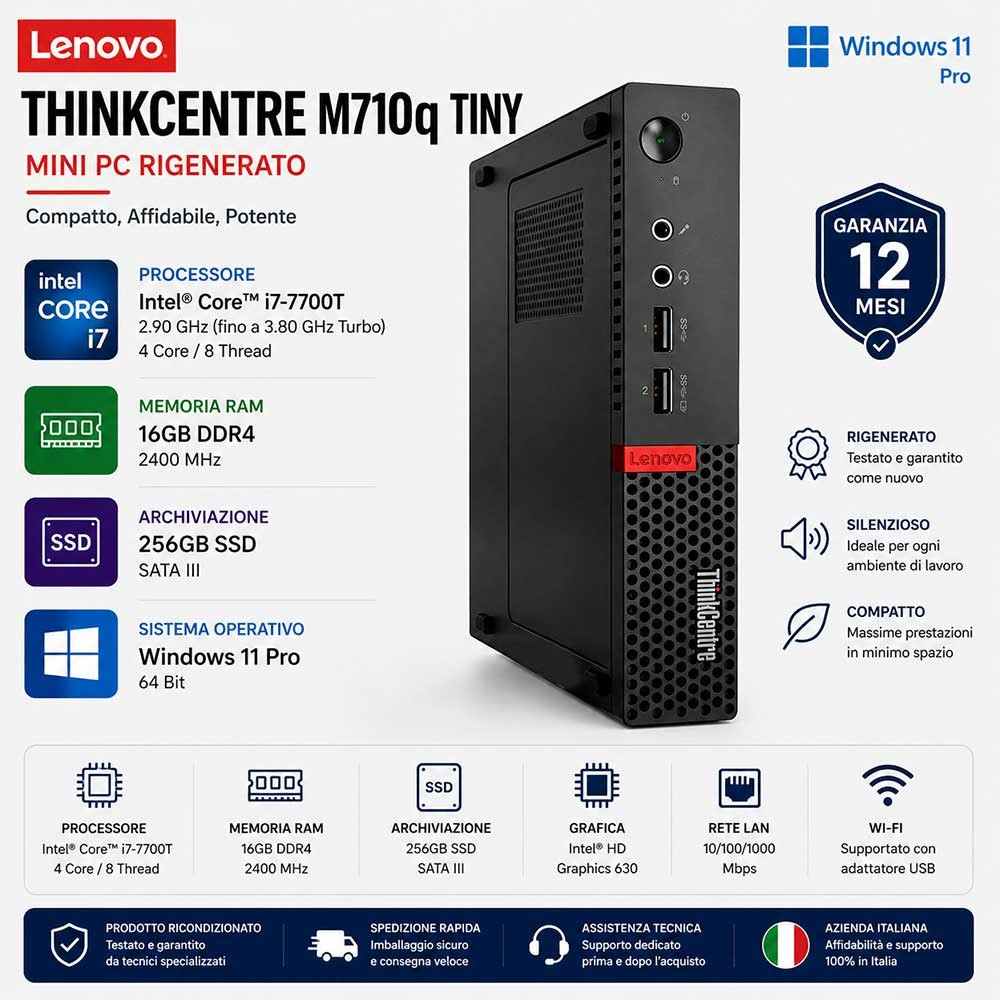 Mini Pc i7 Ricondizionato Lenovo ThinkCentre M710q