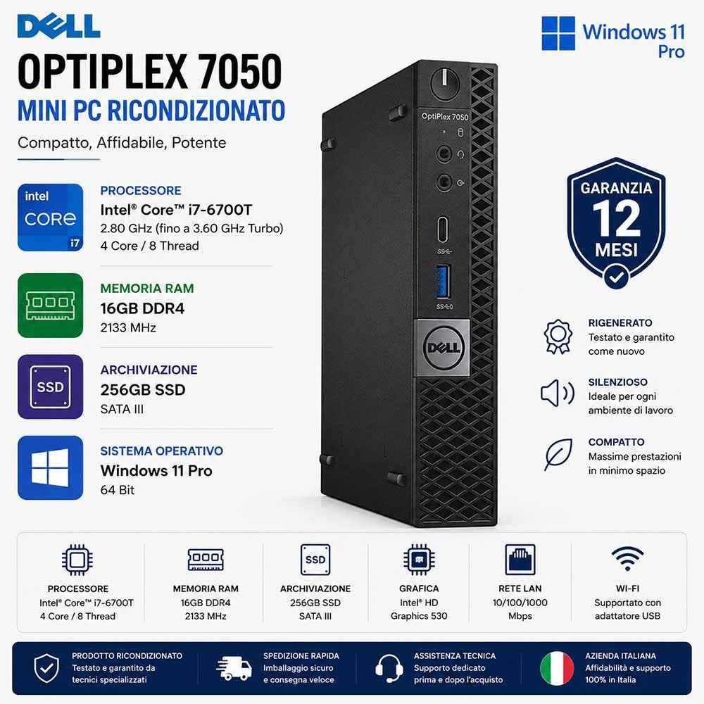 Mini Pc Ricondizionato Dell Optiplex 7050 Core i7
