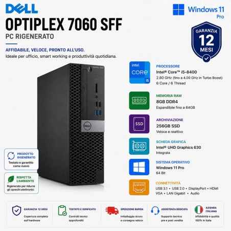 Pc Ricondizionato Dell Optiplex 7060 SFF i5-8400