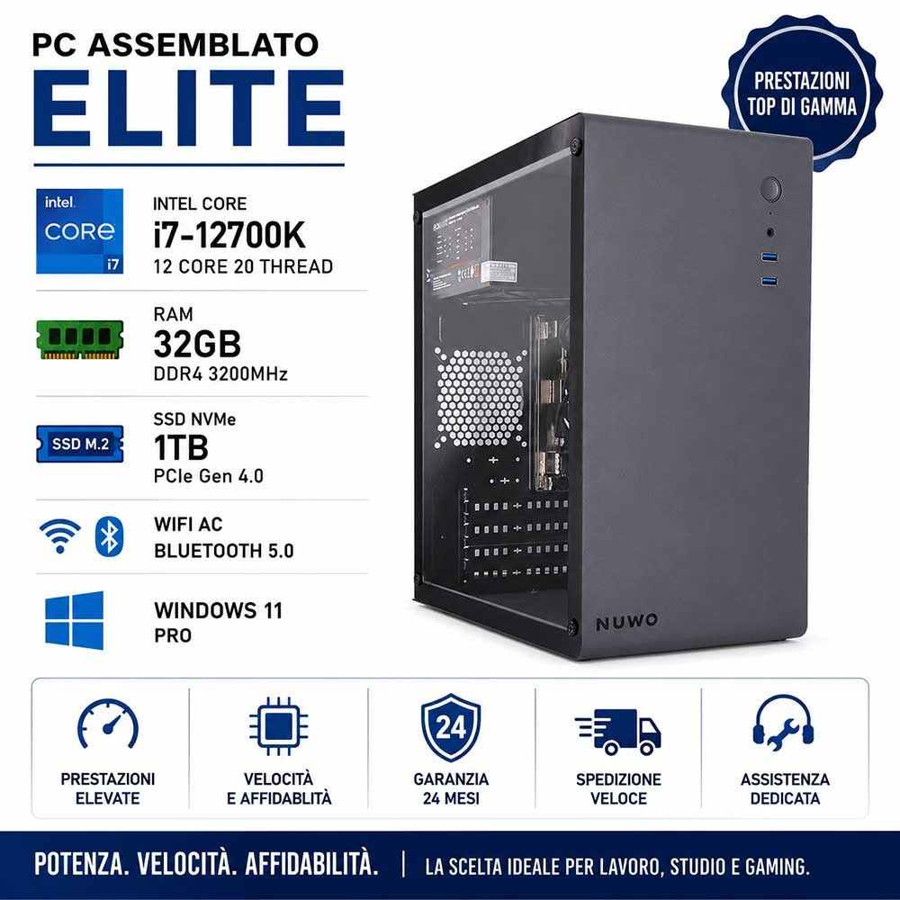 PC Computer Assemblato Core i7-12700K Ram 32GB SSD 1TB PC Computer Assemblato Core i7-12700K Ram 32GB SSD 1TB