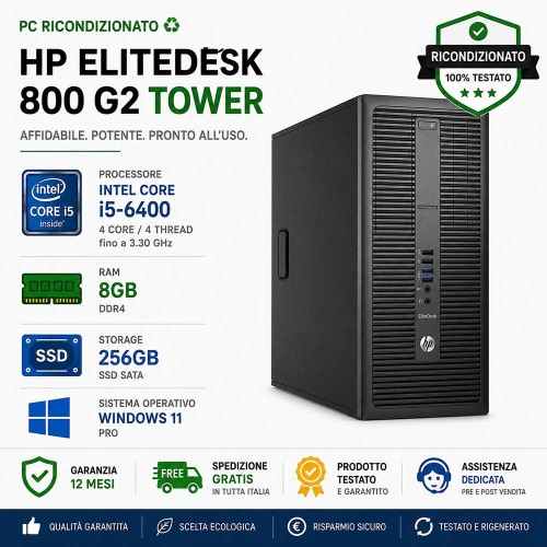 Pc Ricondizionato HP EliteDesk 800 G2 Tower i5-6400