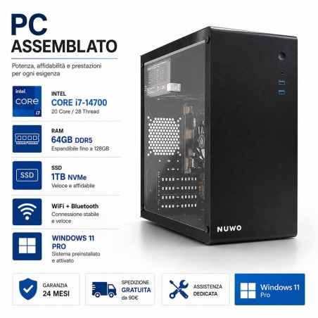 PC Computer Assemblato Core i7-14700 Ram 64GB