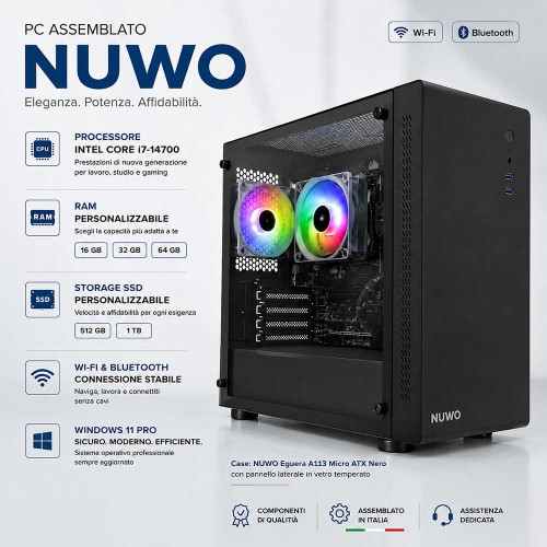 PC Computer Assemblato BLACK Intel core i7-14700