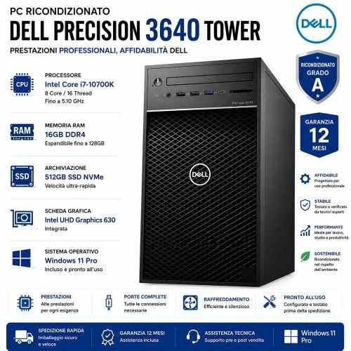 PC Ricondizionato Dell Precision 3640 Tower Core i7-10700K