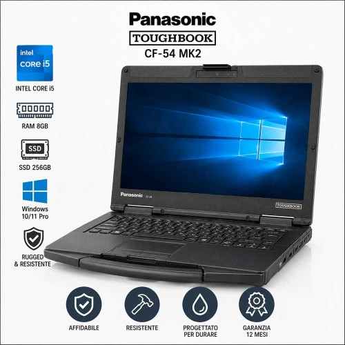 Pc Portatile Ricondizionato Panasonic Toughbook CF-54 MK2 14" Semi Rugged