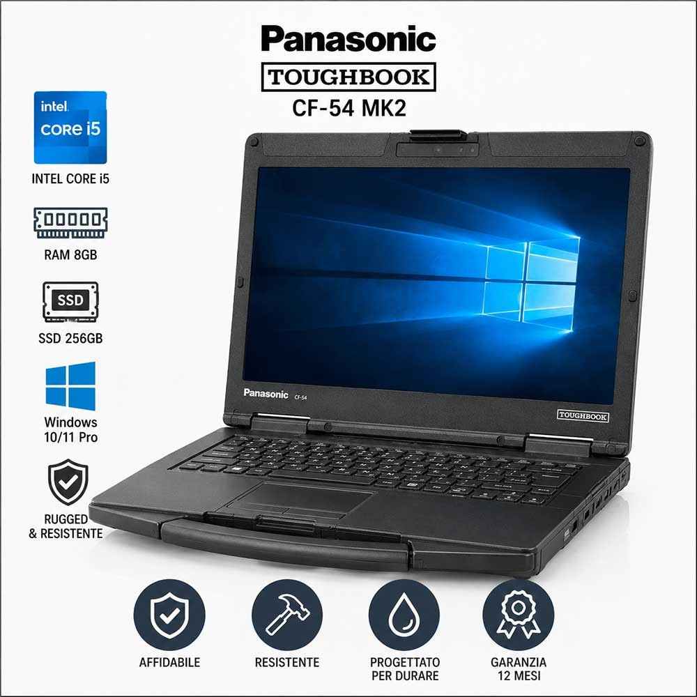 Pc Portatile Ricondizionato Panasonic Toughbook CF-54 MK2 14" Semi Rugged