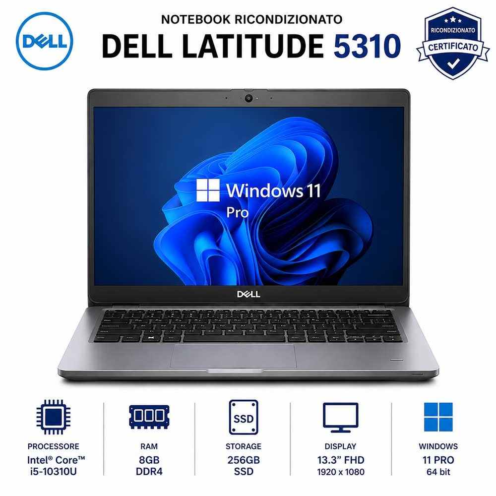 Notebook Ricondizionato Core i5-10310U Dell Latitude 5310