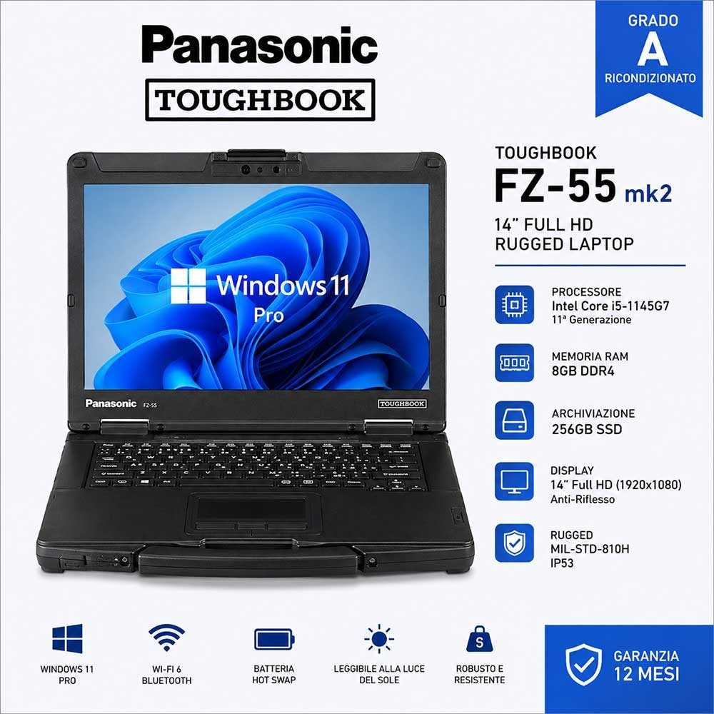 Portatile Ricondizionato Panasonic Toughbook FZ55 MK2 i5-1145G7