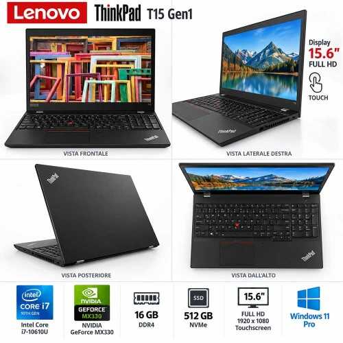 Notebook RICONDIZIONATO LENOVO Thinkpad T15 i7-10610U