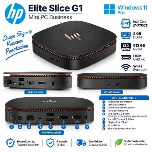 Pc Ricondizionato Mini HP Elite Slice G1 Core i7-7700T