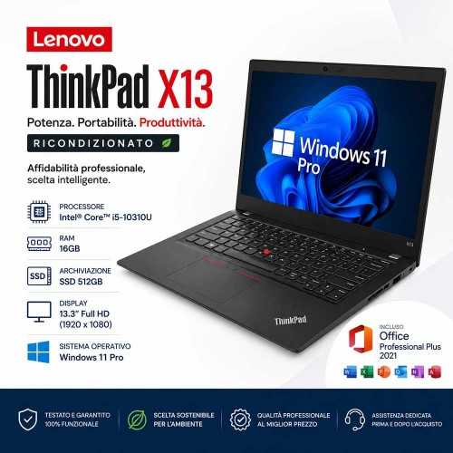 Notebook RICONDIZIONATO LENOVO Thinkpad x13 i5-10310U