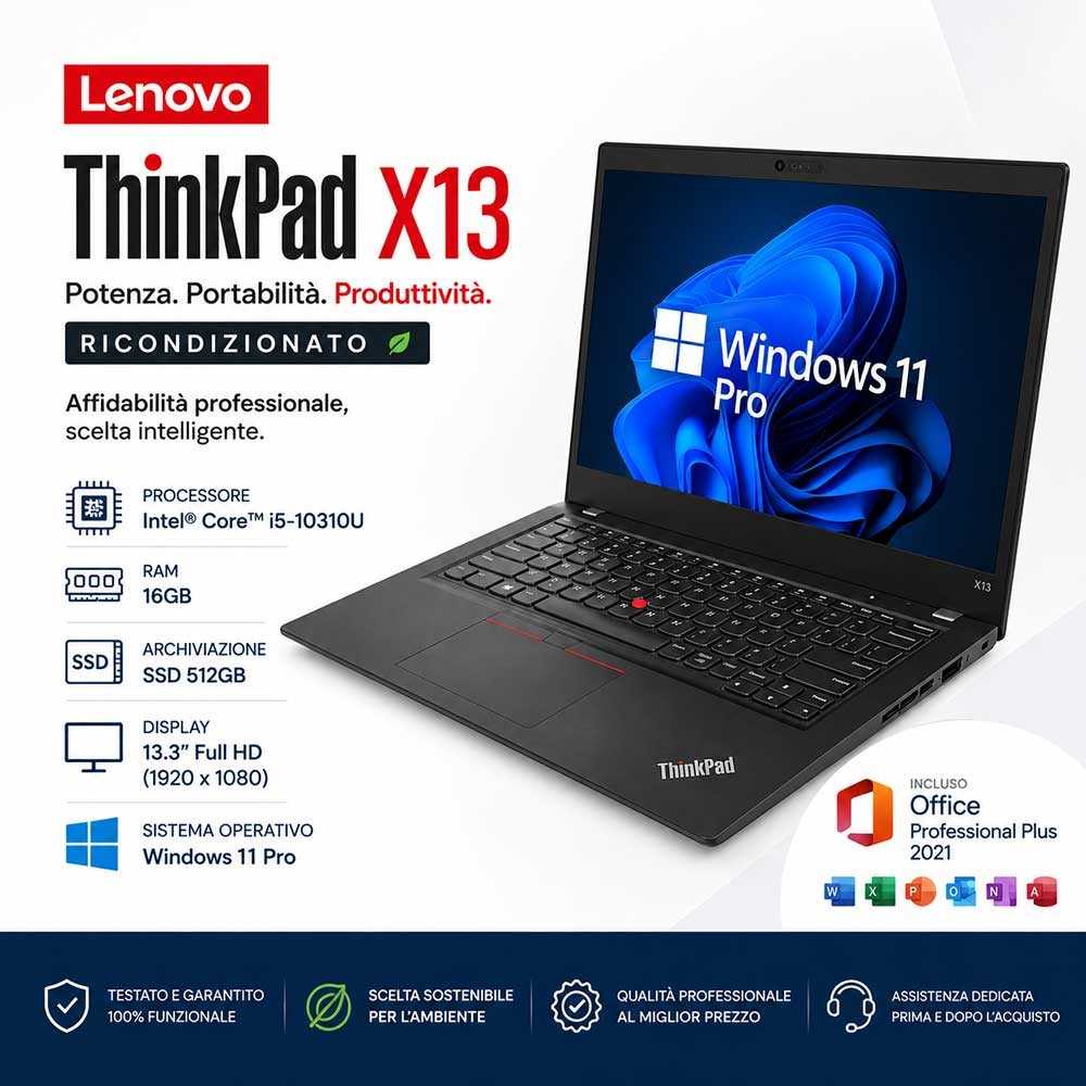 Notebook RICONDIZIONATO LENOVO Thinkpad x13 i5-10310U