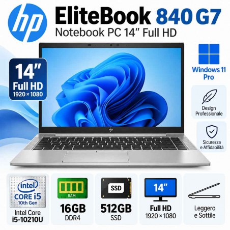 Notebook Ricondizionato HP ELITEBOOK 840 G7 i5-10210U