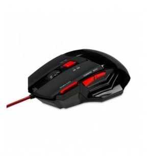 Mouse USB Gaming IBOX AURORA 6 Pulsanti Nero LED Rosso 2 Metri