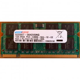 MEMORIA RAM SODIMM 1GB DDR2 DANE-ELEC PC2-5300S-555-12-E2