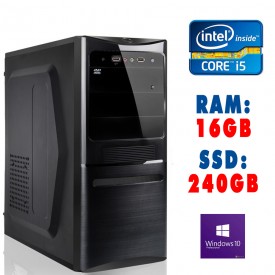 PC COMPUTER DESKTOP ASSEMBLATO   Intel Core i5-10400 B560 Ram 16GB SSD 240GB DVD-RW USB 3.0 WIN 10