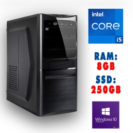 PC ASSEMBLATO  Intel Core i5-11400 Ram 8GB SSD 250GB NVMe M.2 DVD-RW WIN 10 PRO