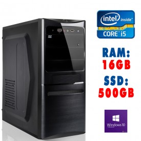 PC ASSEMBLATO  Intel Core i5-10400 B460 Ram 16GB SSD 500GB NVMe M.2 DVD-RW USB 3.0 WIN 10 PRO