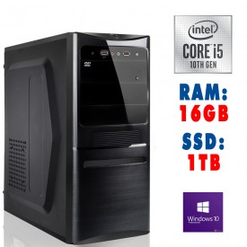 PC ASSEMBLATO Intel Core i5-10400 B460 Ram 8GB SSD 1TB NVMe M.2 DVD-RW USB 3.0 WIN 10 PRO