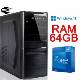 ✅ PC COMPUTER ASSEMBLATO OCTA CORE I7-12700 RAM 64GB SSD 500GB NVMe M.2 DVD-RW WI-FI WINDOWS 11 PRO