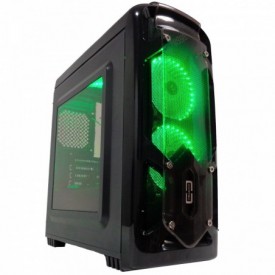 Case Micro ATX Gaming Alantik GRAVIN Nero 4 Ventole LED Verde