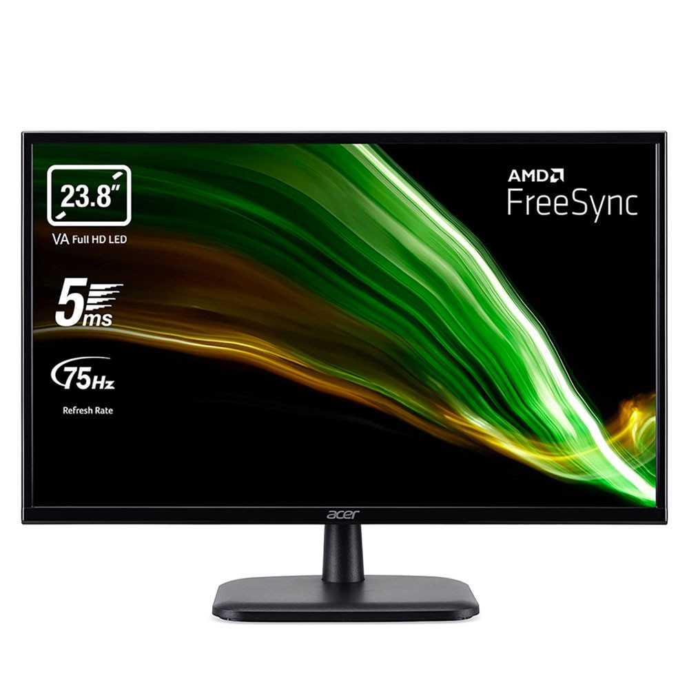 Monitor 24" Acer EK240Y LED VA 169 Full HD 75 Hz HDMI VGA AMD Free...
