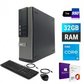 PC Computer Ricondizionato Dell 7010 Intel i5 Ram 32GB SSD 1TB MONITOR 24"